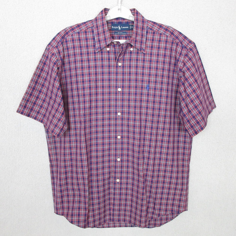 Ralph Lauren Blake Button Down Shirt Men's M Plaid Short Sleeve Casual
